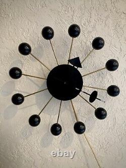 Original Early Production Mid Century George Nelson For Howard Miller Ball Clock