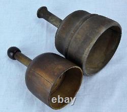 Pair of antique primitive 18th/ Early 19th Century wooden butter (BI#MK/180711)