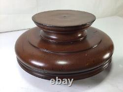 QQ98 Vintage Antique Circa Early Century Wooden Brown Beautiful Candy Dish