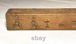 Rare antique 19th century Chinese hand carved wood divination rod sculpture