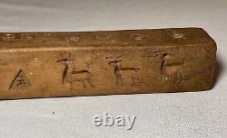 Rare antique 19th century Chinese hand carved wood divination rod sculpture