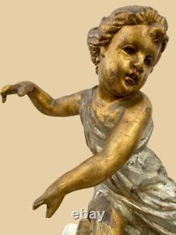 Vintage French Wood Carved Cherub Putti Early 19th Century 18 Figure Statue