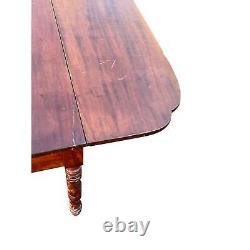 Vintage Mid 19th Century Antique Primitive Carved Leg Style Drop Leaf Table