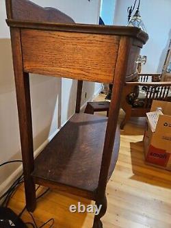 Vintage solid wood breakfront console