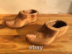 Women's boots wood late 19th century early 20th century old renovation primitive