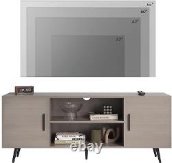 Wood Entertainment 70 Inch, 80 Inches, Grey 60 Inch Long Living Room Mid Century