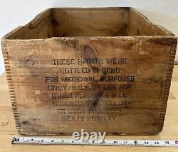 Ancienne boîte en bois de contreplaqué de whiskey de Pennsylvanie Old Overholt Broad Ford, pendant la prohibition