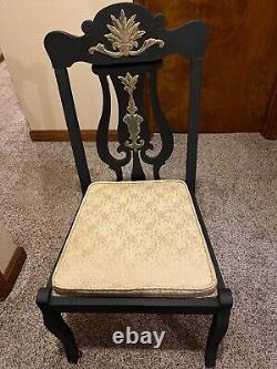 Chaise antique du début du 20e siècle, 1900-1910, de l'époque victorienne tardive à l'époque édouardienne.