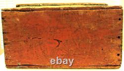 Coffre de rangement en bois antique du début du XIXe siècle en Amérique, coffre à couvertures