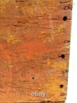 Coffre de rangement en bois antique du début du XIXe siècle en Amérique, coffre à couvertures
