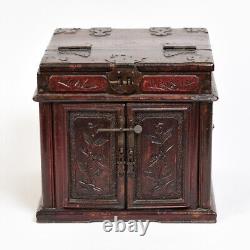 Début du 20e siècle, Boîte en bois chinoise ancienne