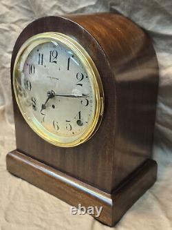 Horloge de cheminée en acajou restaurée Seth Thomas ©1928 Mouvement d'origine