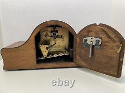 Horloge de cheminée vintage Welby Westminster à carillon fabriquée en Allemagne à remontage avec clé