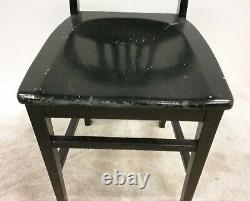 La société Sikes : une chaise en ébène rare, unique et vintage à dossier bas, à Buffalo, NY.