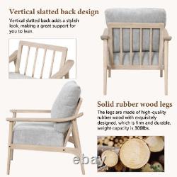 Mangez la chaise moderne du milieu du siècle 3.10 avec un cadre en bois massif et des accoudoirs à lattes verticales