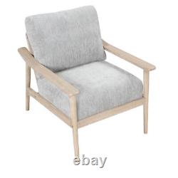 Mangez la chaise moderne du milieu du siècle 3.10 avec un cadre en bois massif et des accoudoirs à lattes verticales