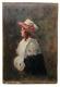 Renoir Portrait De Jeune Fille Dame En Chapeau Blanc Peinture à L'huile De L'impressionnisme Français