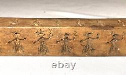 Sculpture rare de baguette de divination en bois sculpté à la main chinois du XIXe siècle