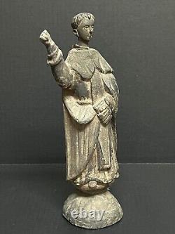 Sculpture religieuse en bois sculpté du début du XIXe siècle de Saint Thomas