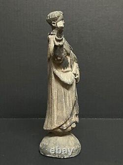 Sculpture religieuse en bois sculpté du début du XIXe siècle de Saint Thomas