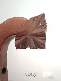 Support de miroir pivotant pour commode en bois antique sculpté à la main avec porte-boîte à bijoux
